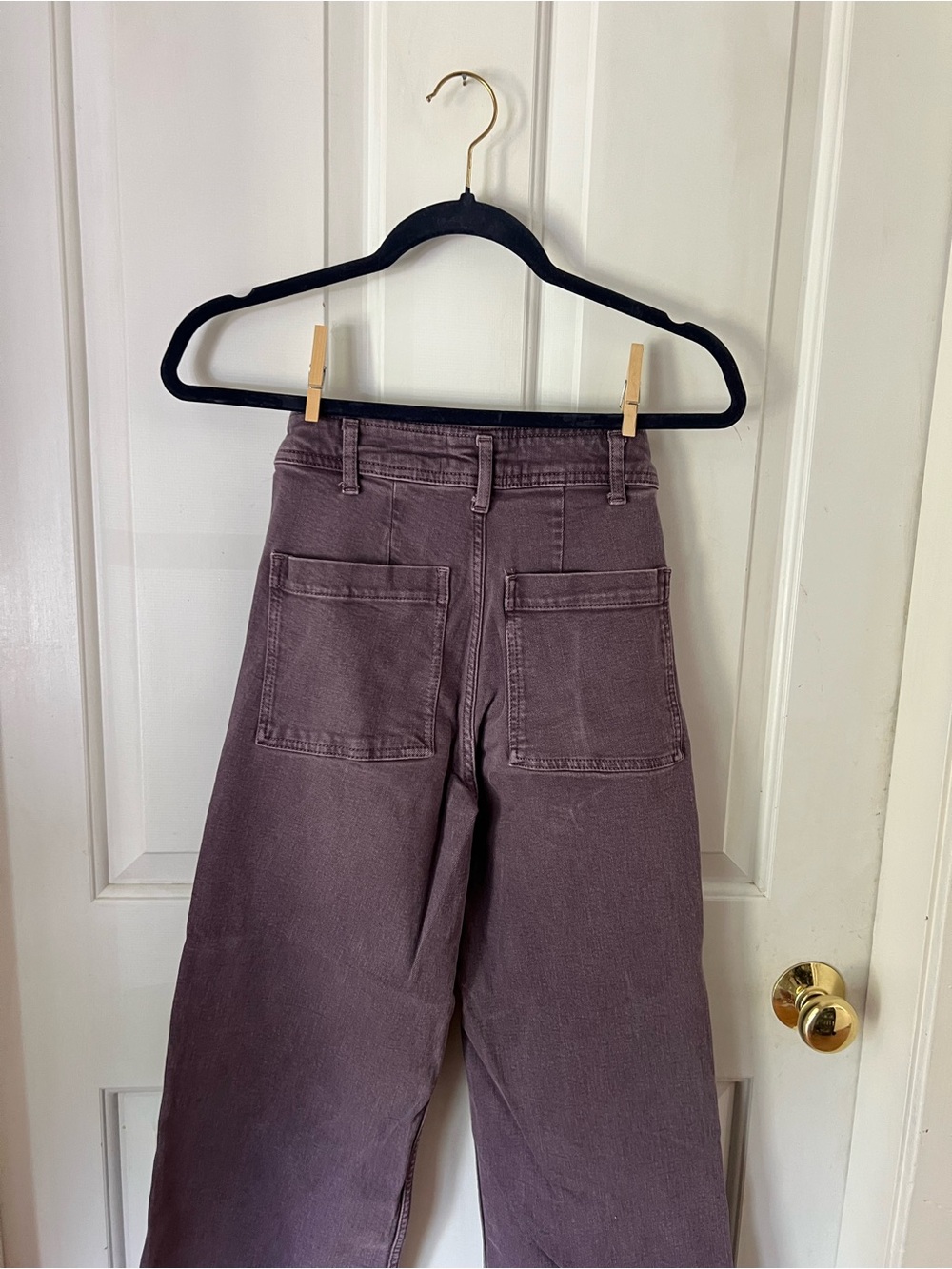 Zara Wide-Leg Jeans in Plum - Picture 2 of 3